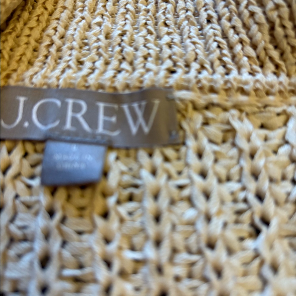 J. Crew Tan Open-Knit Sweater